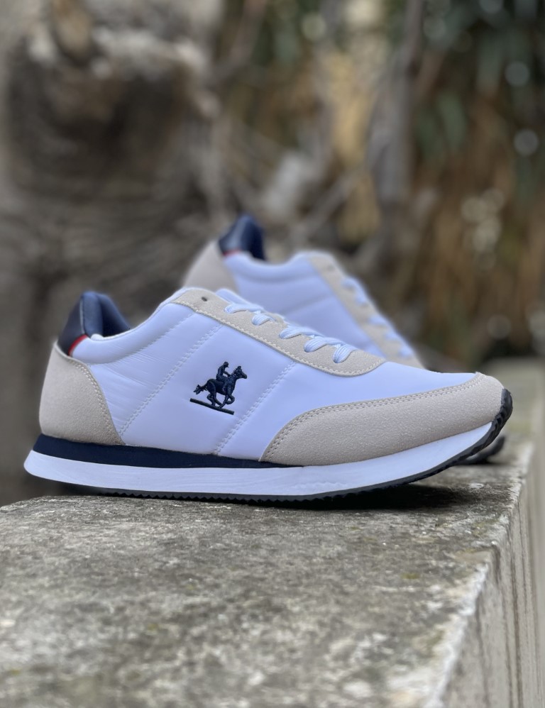 US Grand Polo ανδρικά λευκά-μπεζ sneakers GPM413210 φωτογραφία